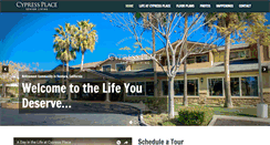 Desktop Screenshot of cypressplaceseniorliving.com